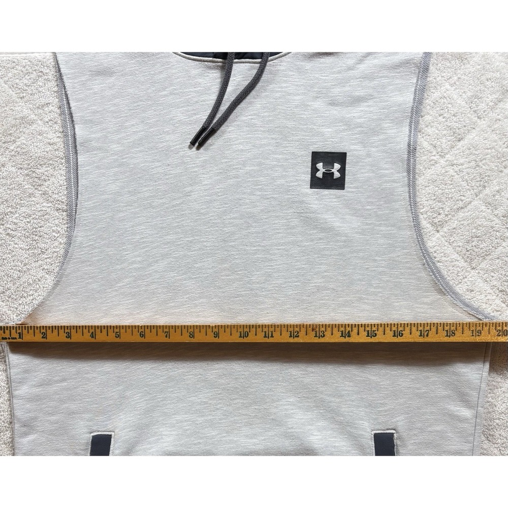 Under Armour Men's Sportstyle Sleeveless Hoodie Size Small Gray Pocket -1836 - Picture 5 of 6